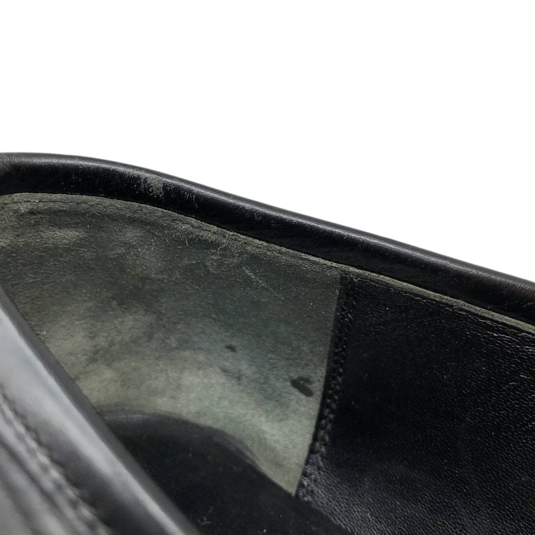 Salvatore Ferragamo square-toe U-tip loafer shoes, made in Italy, size 9D Men's 27.0cm genuine leather black type Vintage Second Hand