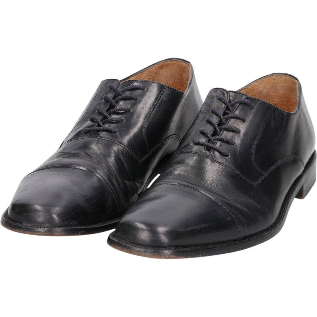 Johnston & Murphy Straight Tip Shoes, Made in Italy, Size 10 M Men's 28.0cm unclear black type Vintage Second Hand