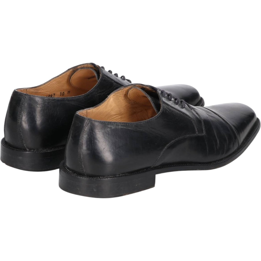Johnston & Murphy Straight Tip Shoes, Made in Italy, Size 10 M Men's 28.0cm unclear black type Vintage Second Hand