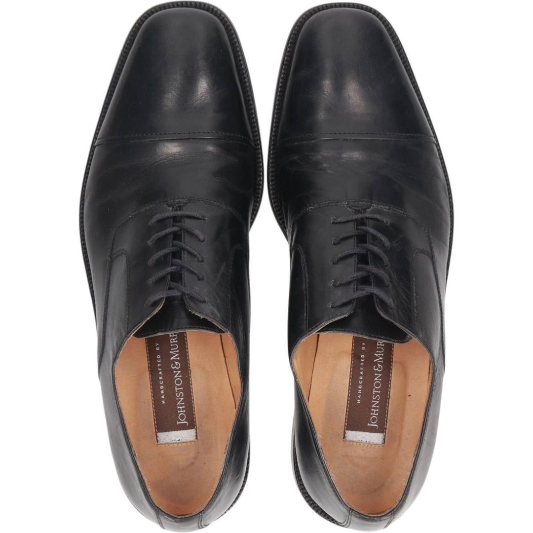 Johnston & Murphy Straight Tip Shoes, Made in Italy, Size 10 M Men's 28.0cm unclear black type Vintage Second Hand