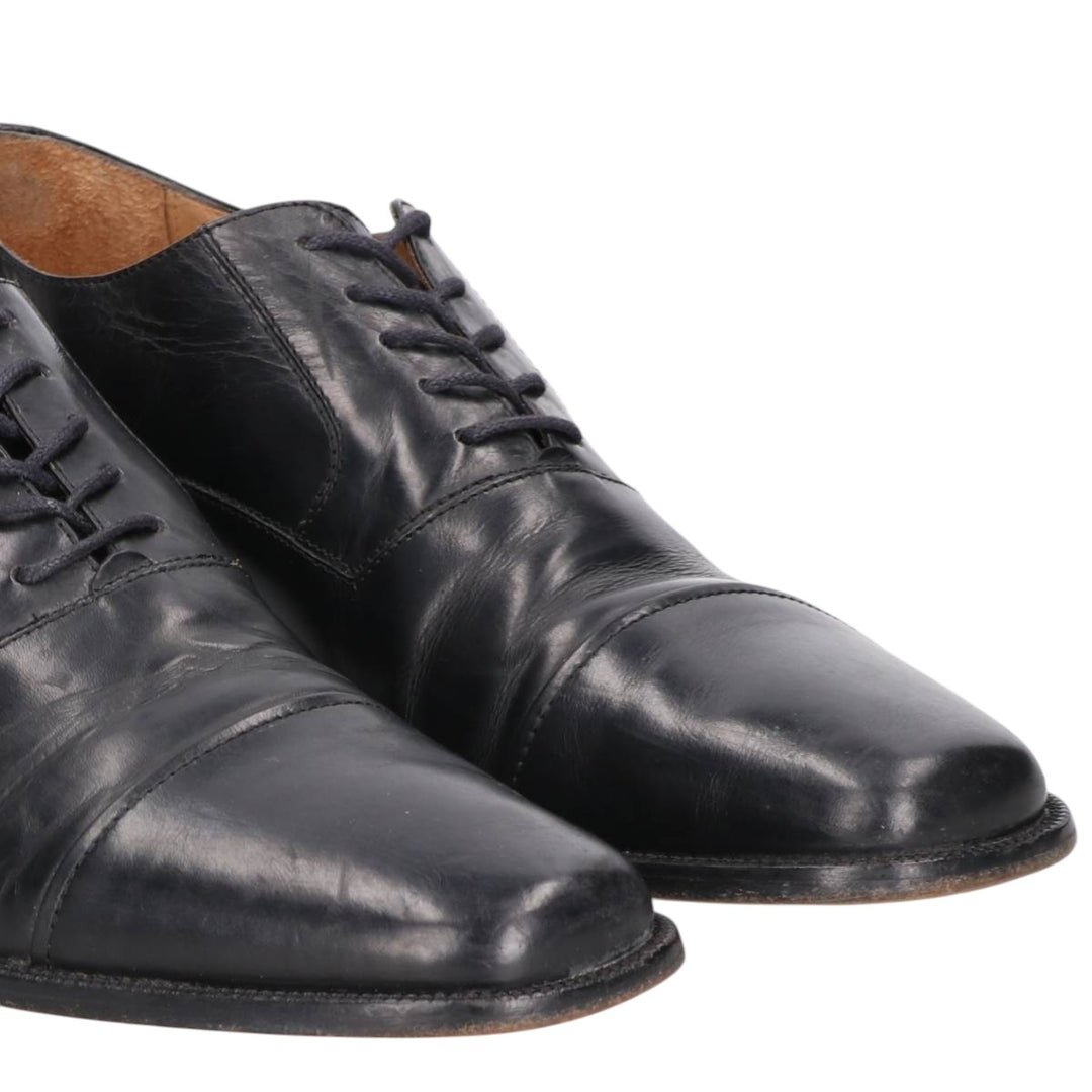 Johnston & Murphy Straight Tip Shoes, Made in Italy, Size 10 M Men's 28.0cm unclear black type Vintage Second Hand