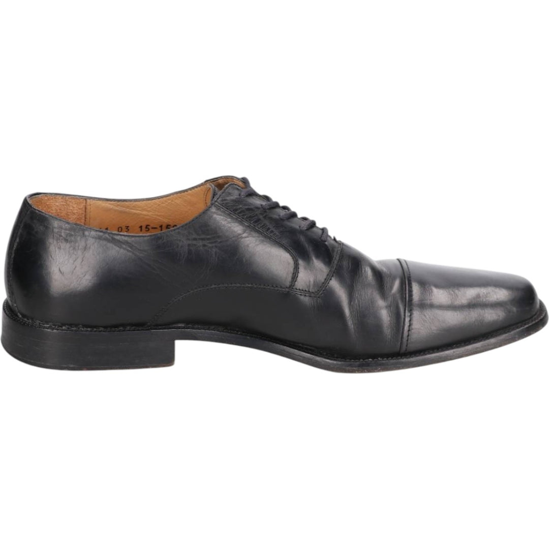 Johnston & Murphy Straight Tip Shoes, Made in Italy, Size 10 M Men's 28.0cm unclear black type Vintage Second Hand