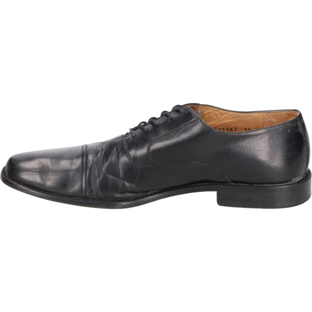 Johnston & Murphy Straight Tip Shoes, Made in Italy, Size 10 M Men's 28.0cm unclear black type Vintage Second Hand