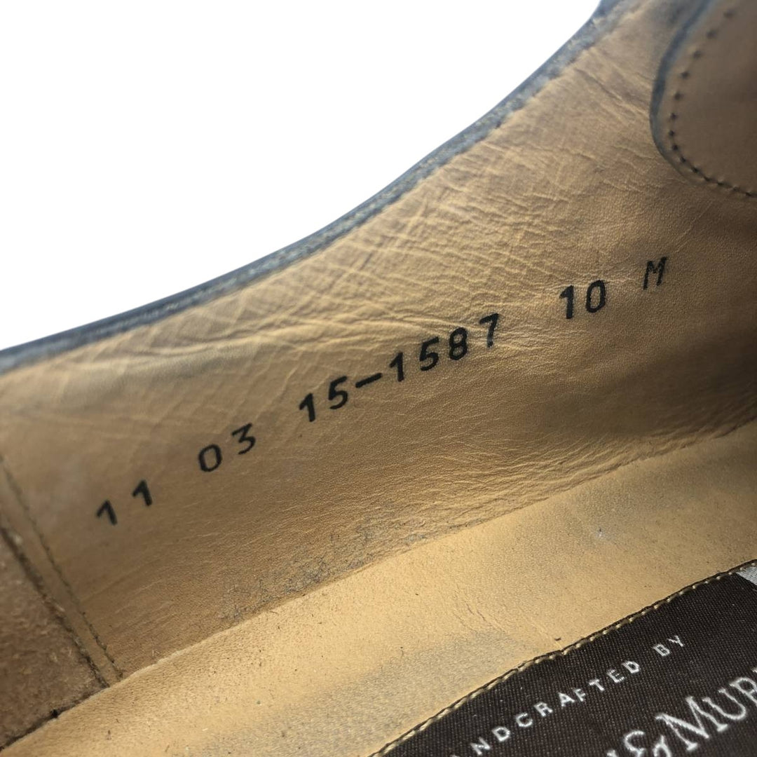 Johnston & Murphy Straight Tip Shoes, Made in Italy, Size 10 M Men's 28.0cm unclear black type Vintage Second Hand