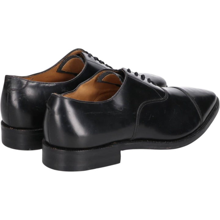 Loake Plain Toe Shoes, Made in England, Size 9 1/2 Men's 28.0cm genuine leather black type Vintage Second Hand