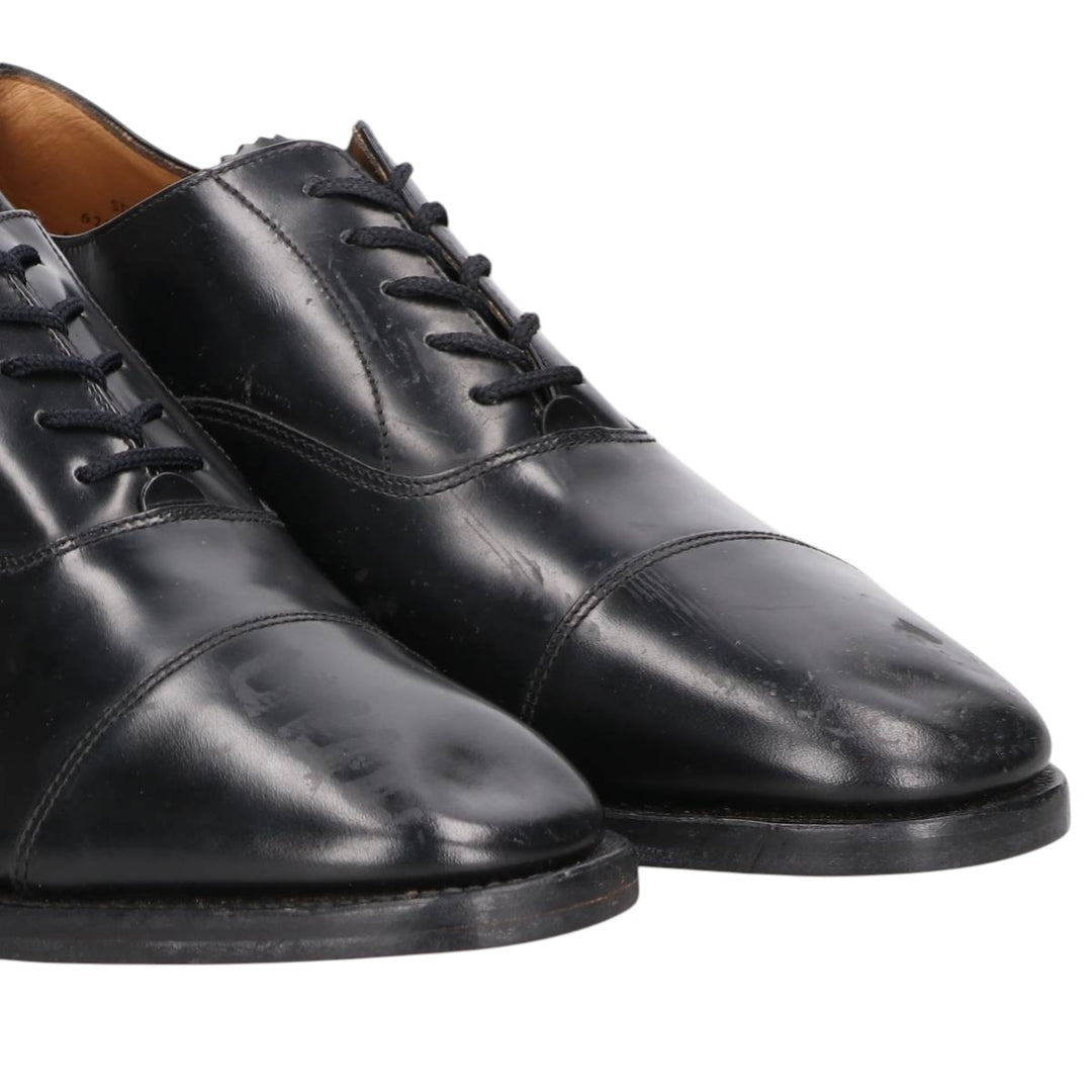 Loake Plain Toe Shoes, Made in England, Size 9 1/2 Men's 28.0cm genuine leather black type Vintage Second Hand