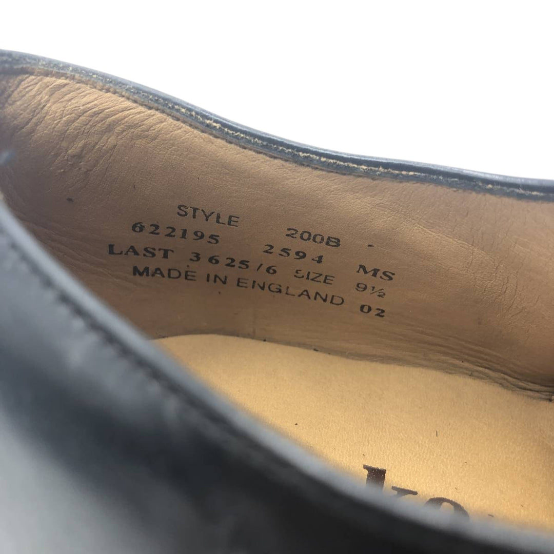 Loake Plain Toe Shoes, Made in England, Size 9 1/2 Men's 28.0cm genuine leather black type Vintage Second Hand