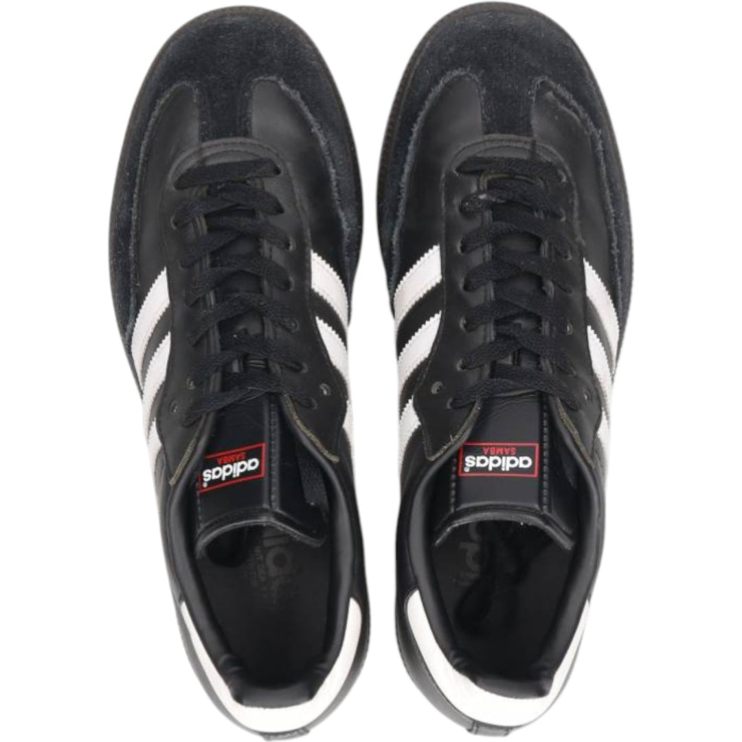Adidas SAMBA LEATHER sneakers, size 8 1/2 Men's 26.5cm unclear black type Vintage Second Hand