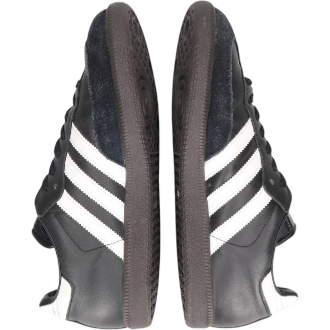 Adidas SAMBA LEATHER sneakers, size 8 1/2 Men's 26.5cm unclear black type Vintage Second Hand