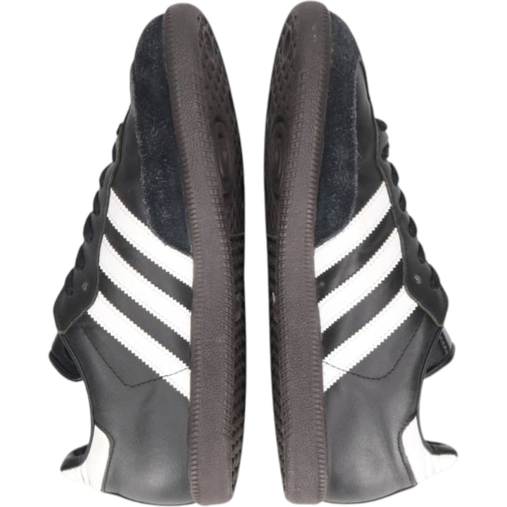 Adidas SAMBA LEATHER sneakers, size 8 1/2 Men's 26.5cm unclear black type Vintage Second Hand