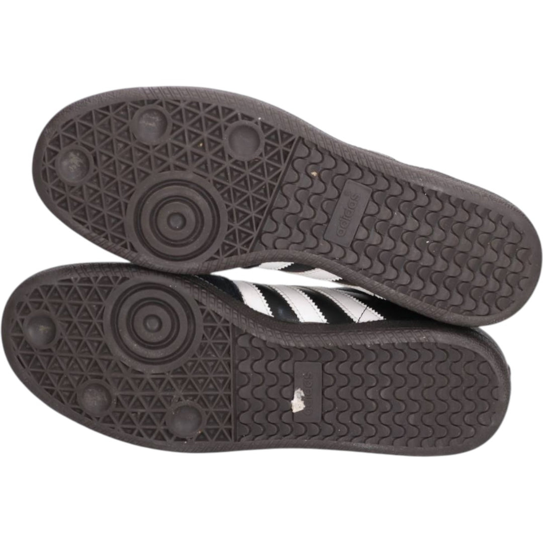 Adidas SAMBA LEATHER sneakers, size 8 1/2 Men's 26.5cm unclear black type Vintage Second Hand