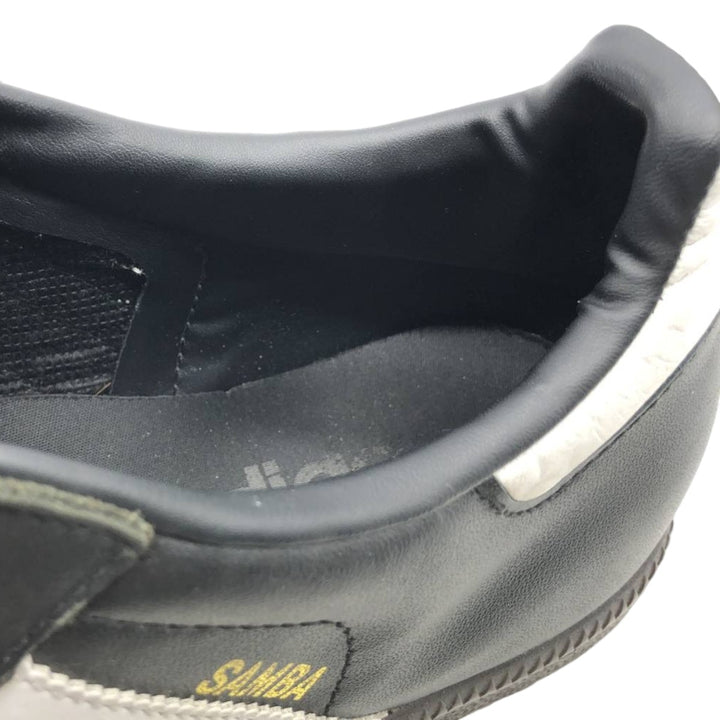 Adidas SAMBA LEATHER sneakers, size 8 1/2 Men's 26.5cm unclear black type Vintage Second Hand