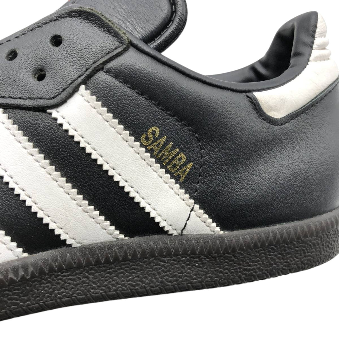 Adidas SAMBA LEATHER sneakers, size 8 1/2 Men's 26.5cm unclear black type Vintage Second Hand