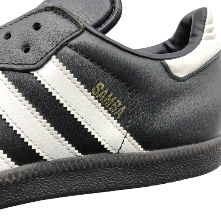 Adidas SAMBA LEATHER sneakers, size 8 1/2 Men's 26.5cm unclear black type Vintage Second Hand