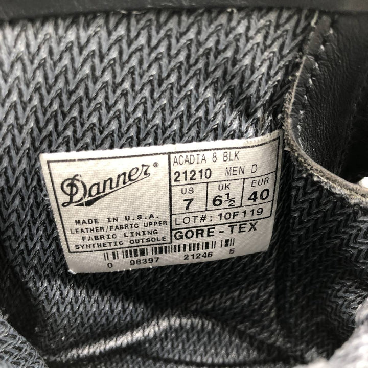 Danner Acadia Gore-Tex Work Boots, Size 7, Made in USA, 21210 Men's 25.0cm genuine leather black type Vintage Second Hand