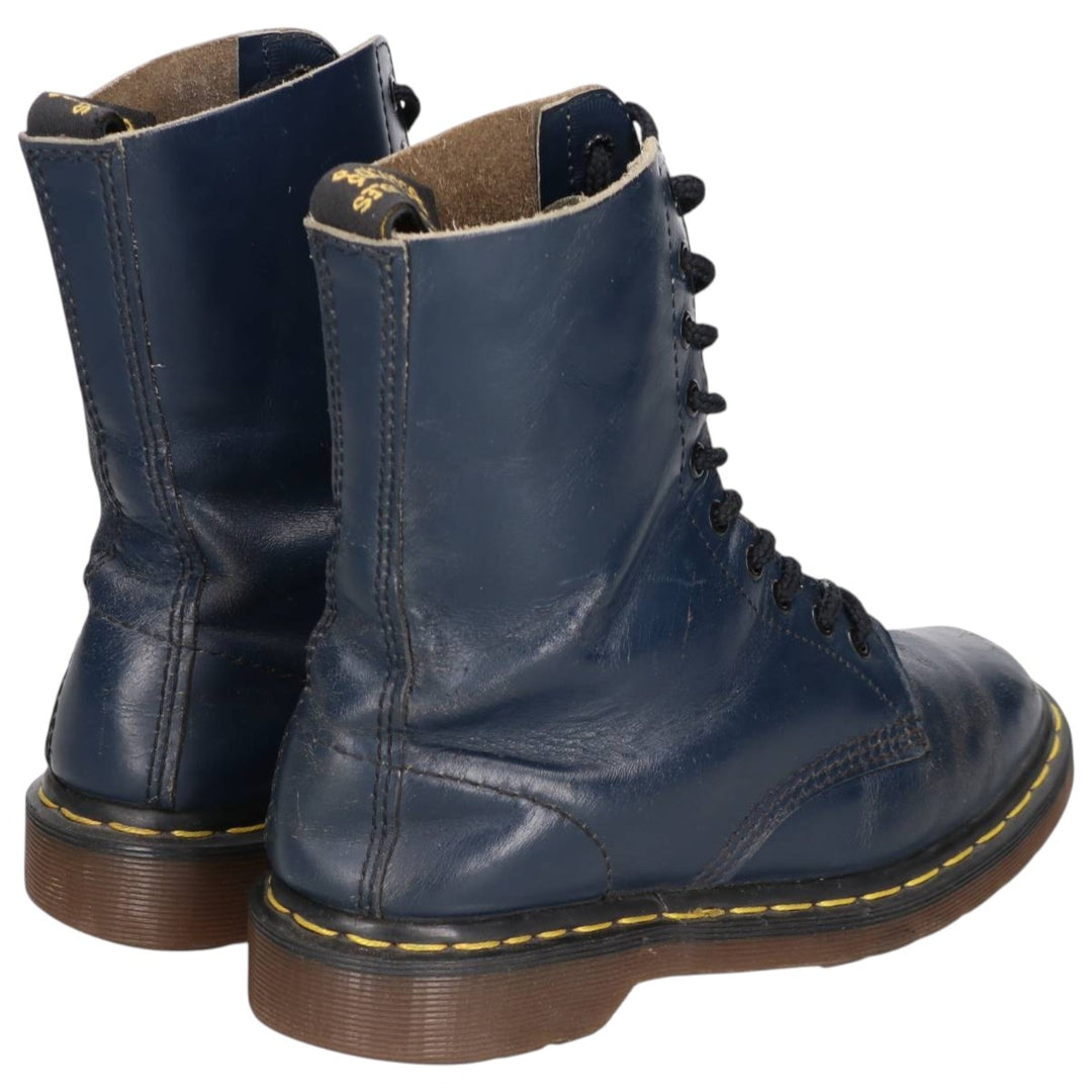 Dr. Martens THE ORIGINAL 10-Eye Boots, Made in England, Size 6 1/2 Men's 25.5cm unclear navy blue type Vintage Second Hand