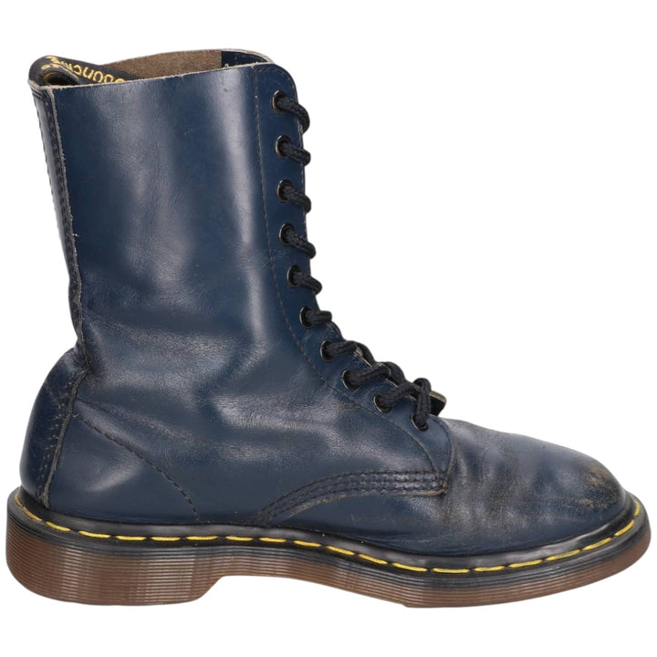Dr. Martens THE ORIGINAL 10-Eye Boots, Made in England, Size 6 1/2 Men's 25.5cm unclear navy blue type Vintage Second Hand