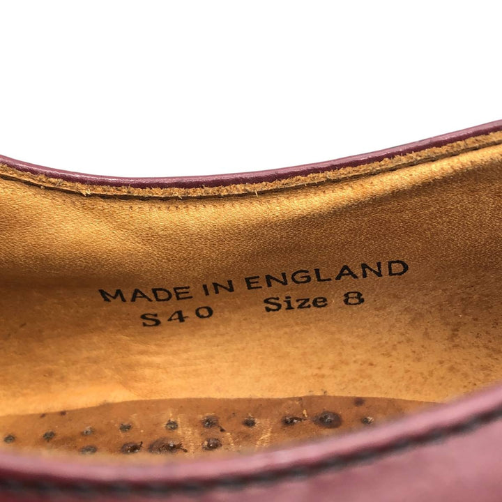 Dr. Martens Export Quality 3-Eye Shoes, Made in the UK, Size 8 Men's 27.0cm unclear burgundy type Vintage Second Hand