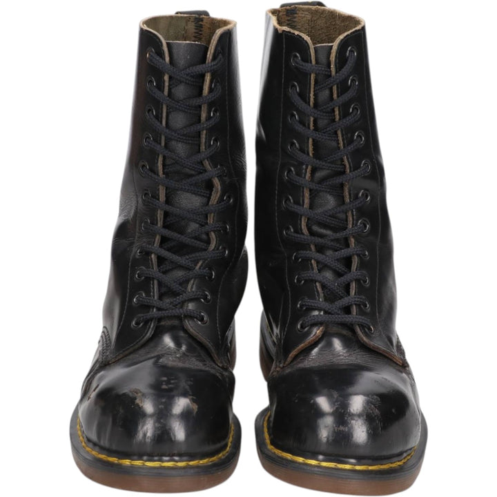 Dr. Martens THE ORIGNAL 11-hole boots, made in England. Women's 24.5cm genuine leather black type Vintage Second Hand