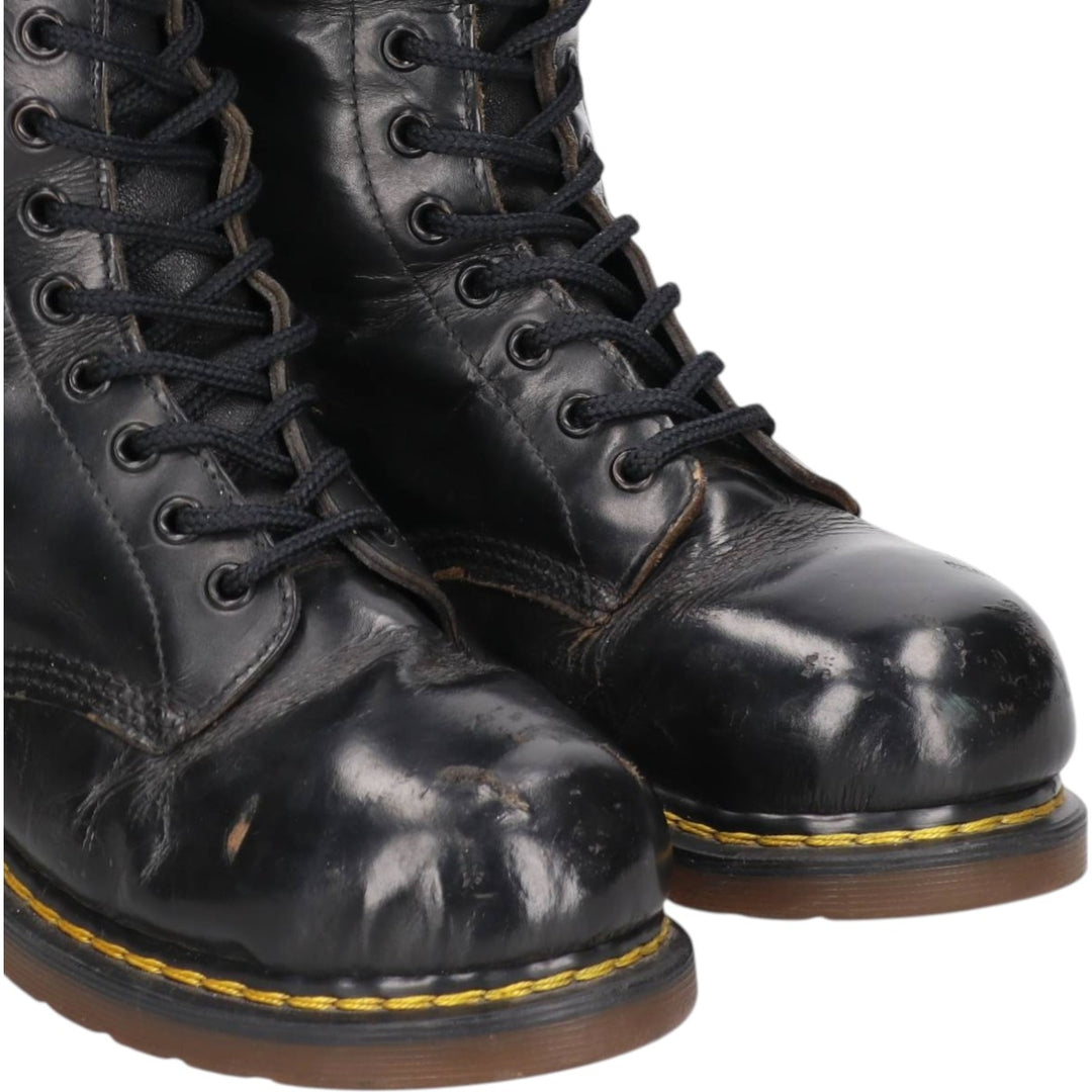 Dr. Martens THE ORIGNAL 11-hole boots, made in England. Women's 24.5cm genuine leather black type Vintage Second Hand