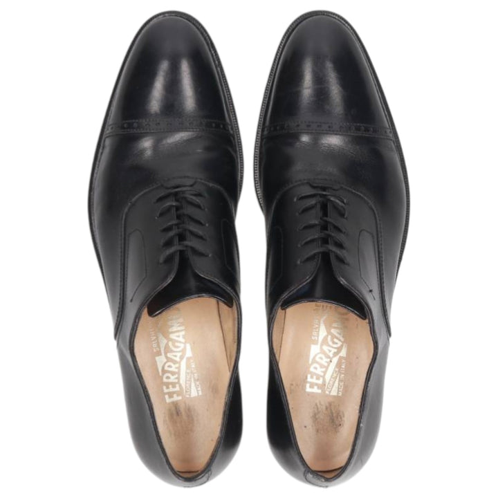 Salvatore Ferragamo straight-tip shoes, made in Italy Men's 26.5cm unclear black type Vintage Second Hand