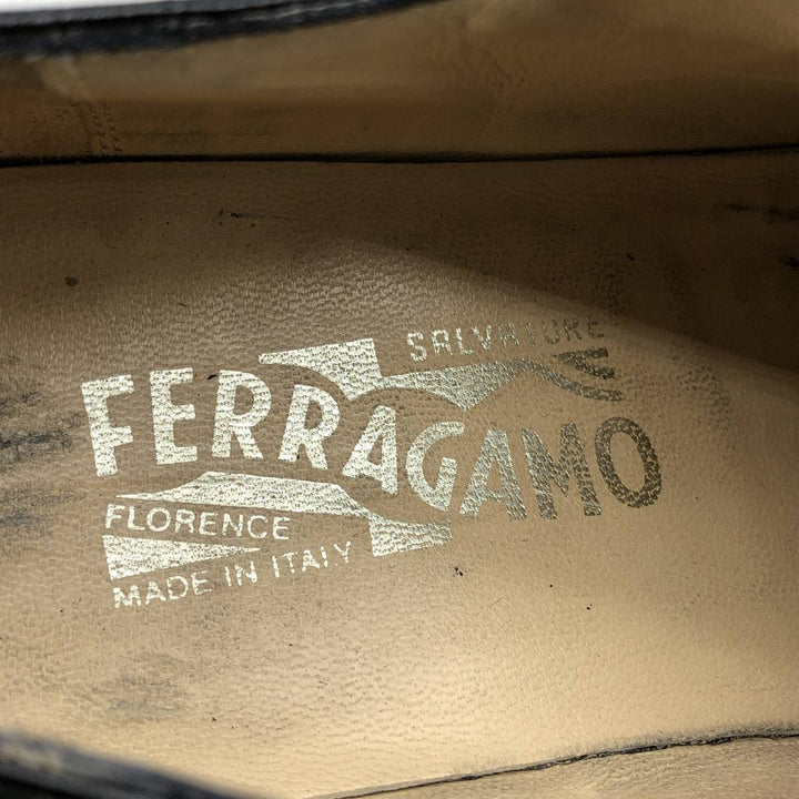 Salvatore Ferragamo straight-tip shoes, made in Italy Men's 26.5cm unclear black type Vintage Second Hand