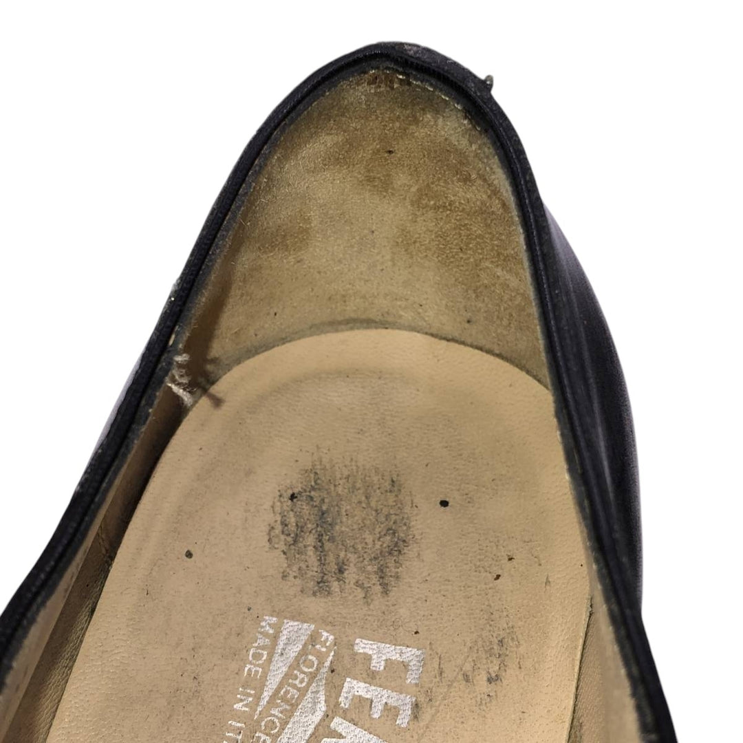 Salvatore Ferragamo straight-tip shoes, made in Italy Men's 26.5cm unclear black type Vintage Second Hand