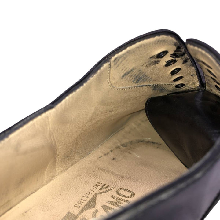 Salvatore Ferragamo straight-tip shoes, made in Italy Men's 26.5cm unclear black type Vintage Second Hand