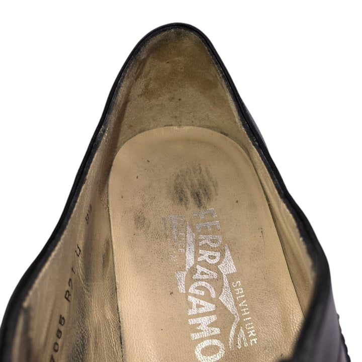 Salvatore Ferragamo straight-tip shoes, made in Italy Men's 26.5cm unclear black type Vintage Second Hand