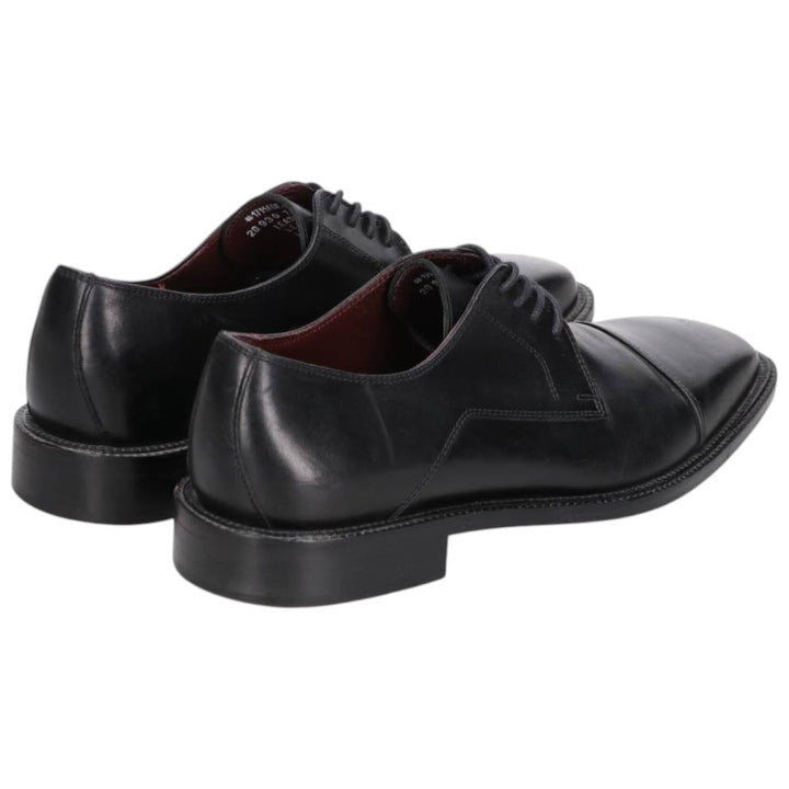Bostonian Square Toe Straight Tip Shoes, Made in Italy, Men's Size 9.8" (Saa014930) Men's 25.0cm genuine leather black type Vintage Second Hand
