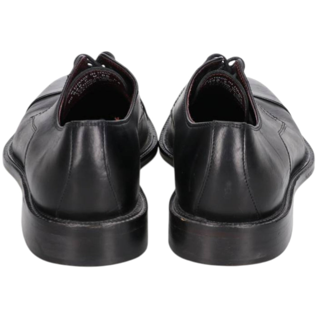 Bostonian Square Toe Straight Tip Shoes, Made in Italy, Men's Size 9.8" (Saa014930) Men's 25.0cm genuine leather black type Vintage Second Hand