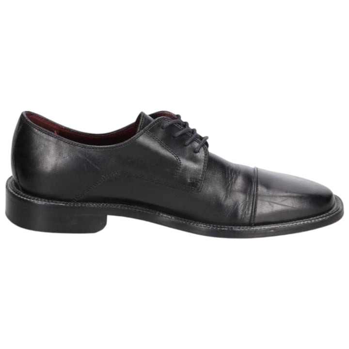 Bostonian Square Toe Straight Tip Shoes, Made in Italy, Men's Size 9.8" (Saa014930) Men's 25.0cm genuine leather black type Vintage Second Hand