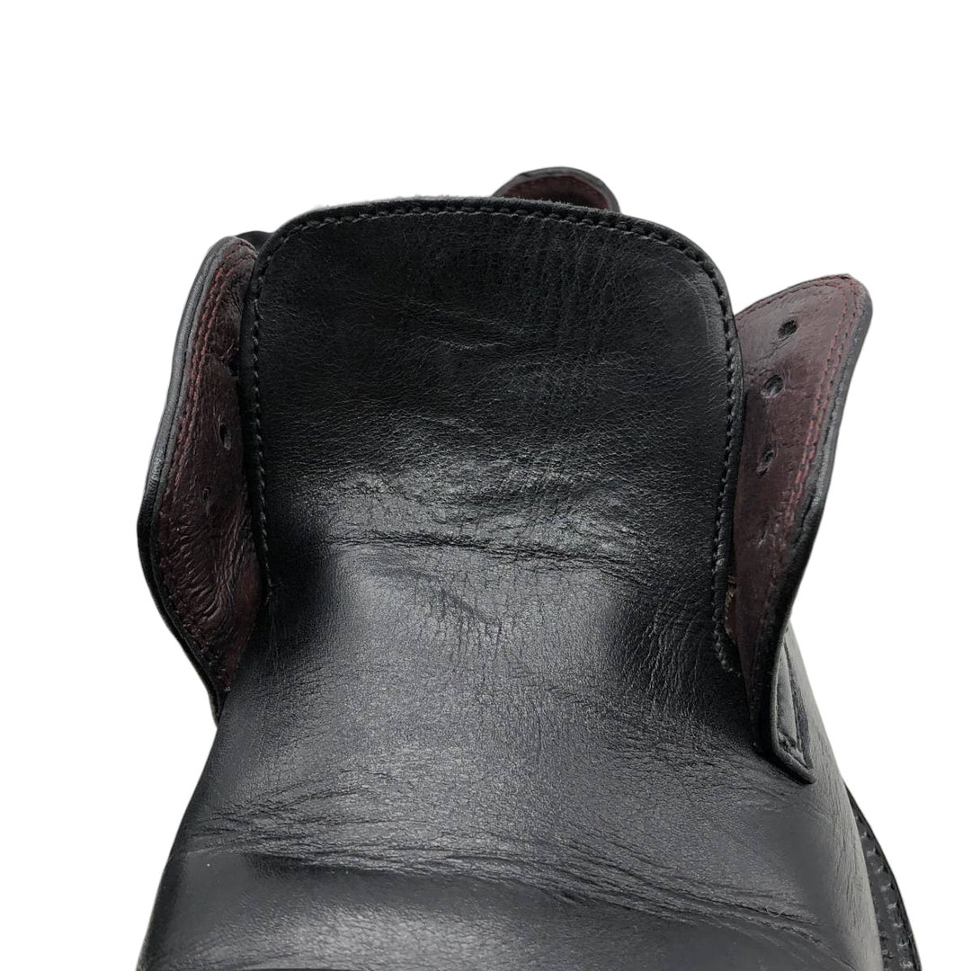 Bostonian Square Toe Straight Tip Shoes, Made in Italy, Men's Size 9.8" (Saa014930) Men's 25.0cm genuine leather black type Vintage Second Hand
