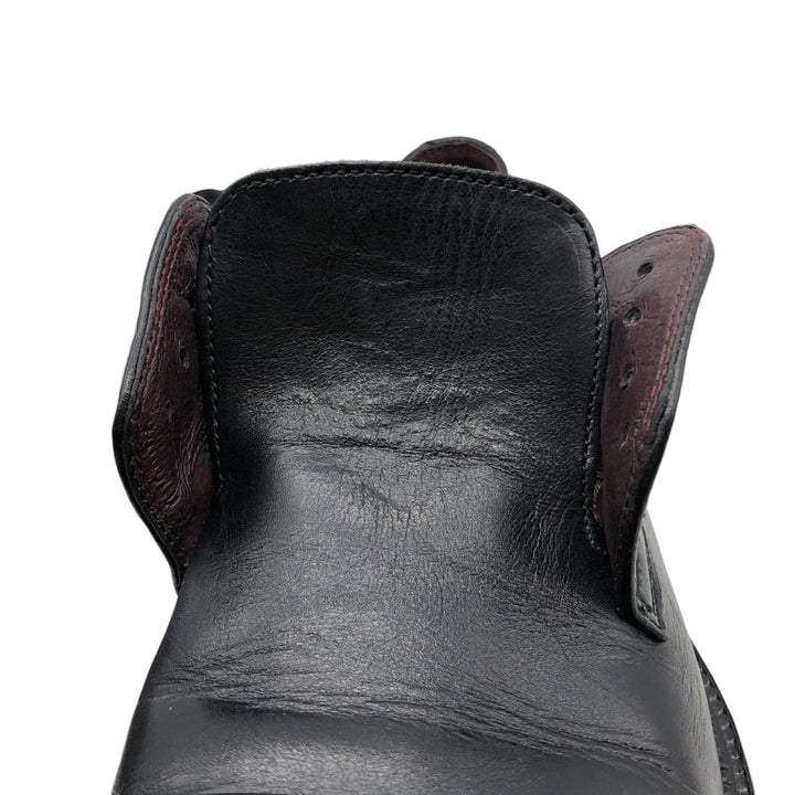 Bostonian Square Toe Straight Tip Shoes, Made in Italy, Men's Size 9.8" (Saa014930) Men's 25.0cm genuine leather black type Vintage Second Hand