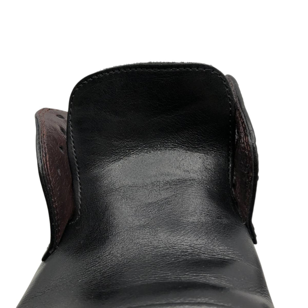 Bostonian Square Toe Straight Tip Shoes, Made in Italy, Men's Size 9.8" (Saa014930) Men's 25.0cm genuine leather black type Vintage Second Hand