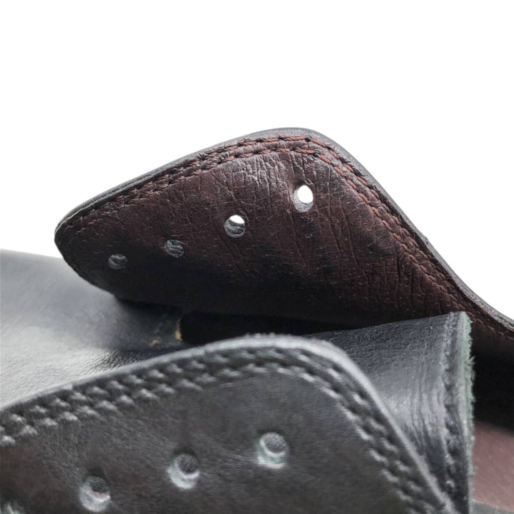 Bostonian Square Toe Straight Tip Shoes, Made in Italy, Men's Size 9.8" (Saa014930) Men's 25.0cm genuine leather black type Vintage Second Hand