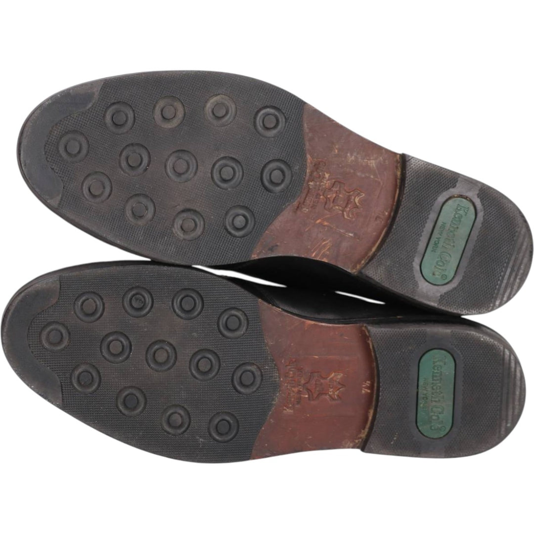 Kenneth Cole U-tip shoes, made in Italy, size 7 1/2 Men's 25.5cm genuine leather black type Vintage Second Hand