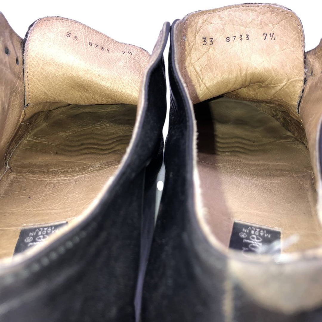Kenneth Cole U-tip shoes, made in Italy, size 7 1/2 Men's 25.5cm genuine leather black type Vintage Second Hand