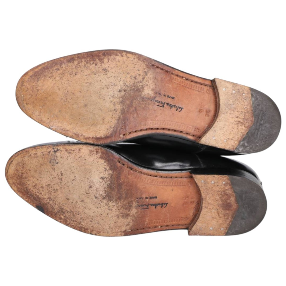 Salvatore Ferragamo straight-tip shoes, made in Italy Men's 26.5cm unclear black type Vintage Second Hand
