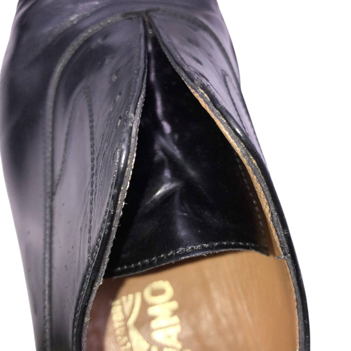 Salvatore Ferragamo straight-tip shoes, made in Italy Men's 26.5cm unclear black type Vintage Second Hand