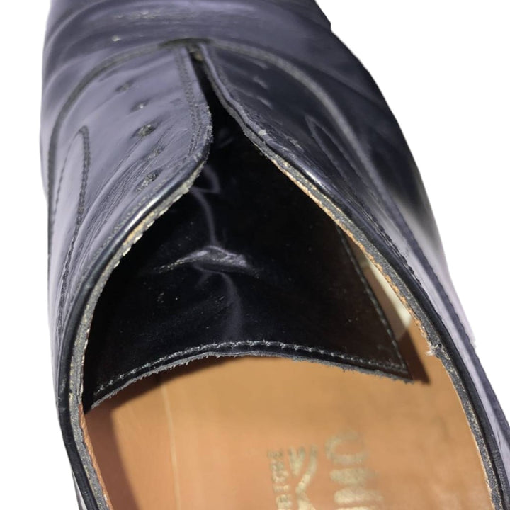 Salvatore Ferragamo straight-tip shoes, made in Italy Men's 26.5cm unclear black type Vintage Second Hand