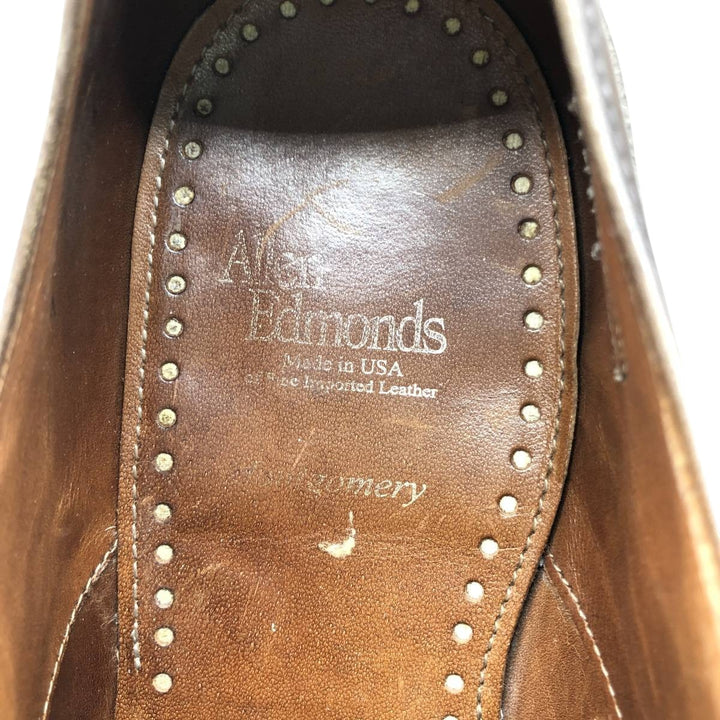 Allen Edmonds Montgomery U-Tip Shoes, Made in USA Men's 27.0cm genuine leather brown type Vintage Second Hand