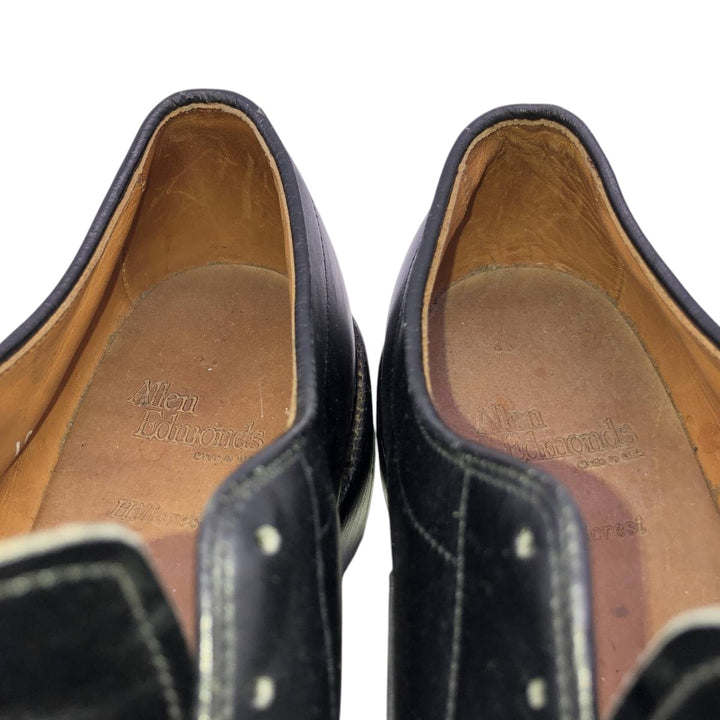 Allen Edmonds Hillcrest Swirl Mocha Leather Shoes, Size 10, Made in USA Men's 28.0cm unclear black type Vintage Second Hand