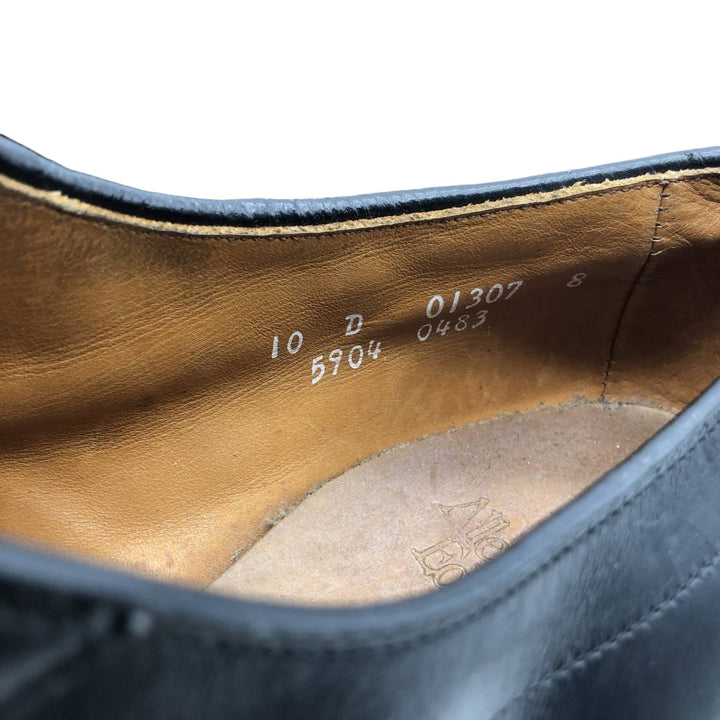Allen Edmonds Hillcrest Swirl Mocha Leather Shoes, Size 10, Made in USA Men's 28.0cm unclear black type Vintage Second Hand