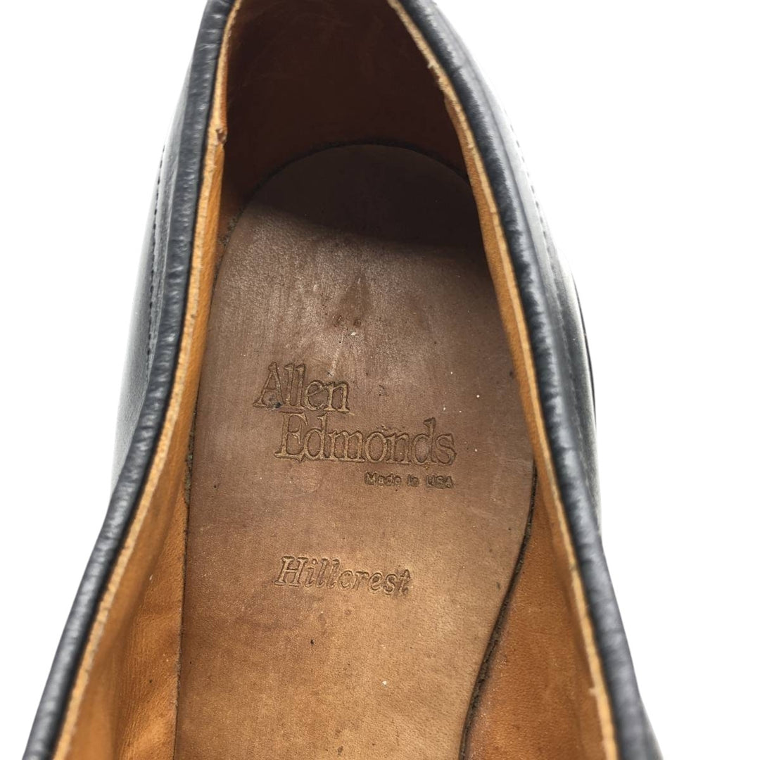 Allen Edmonds Hillcrest Swirl Mocha Leather Shoes, Size 10, Made in USA Men's 28.0cm unclear black type Vintage Second Hand