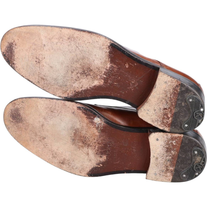 MERCANTI FIORENTINI U-tip shoes, made in Italy, size 8M Men's 27.5cm unclear brown type Vintage Second Hand