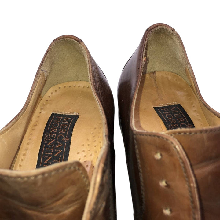 MERCANTI FIORENTINI U-tip shoes, made in Italy, size 8M Men's 27.5cm unclear brown type Vintage Second Hand