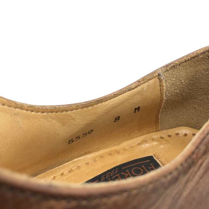 MERCANTI FIORENTINI U-tip shoes, made in Italy, size 8M Men's 27.5cm unclear brown type Vintage Second Hand