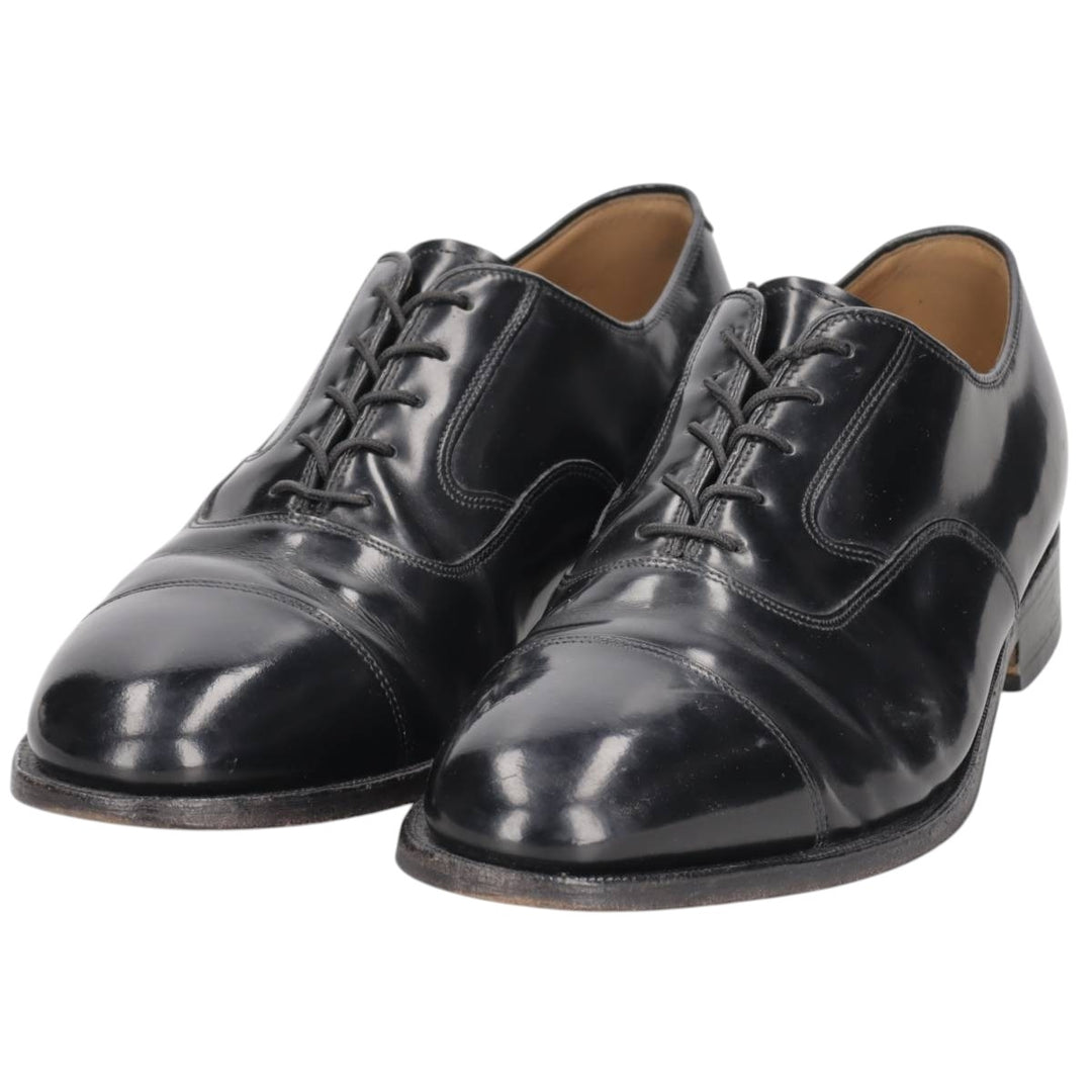 Johnston & Murphy straight-tip shoes, size 9 1/2, dark blue. Men's 27.5cm unclear black type Vintage Second Hand