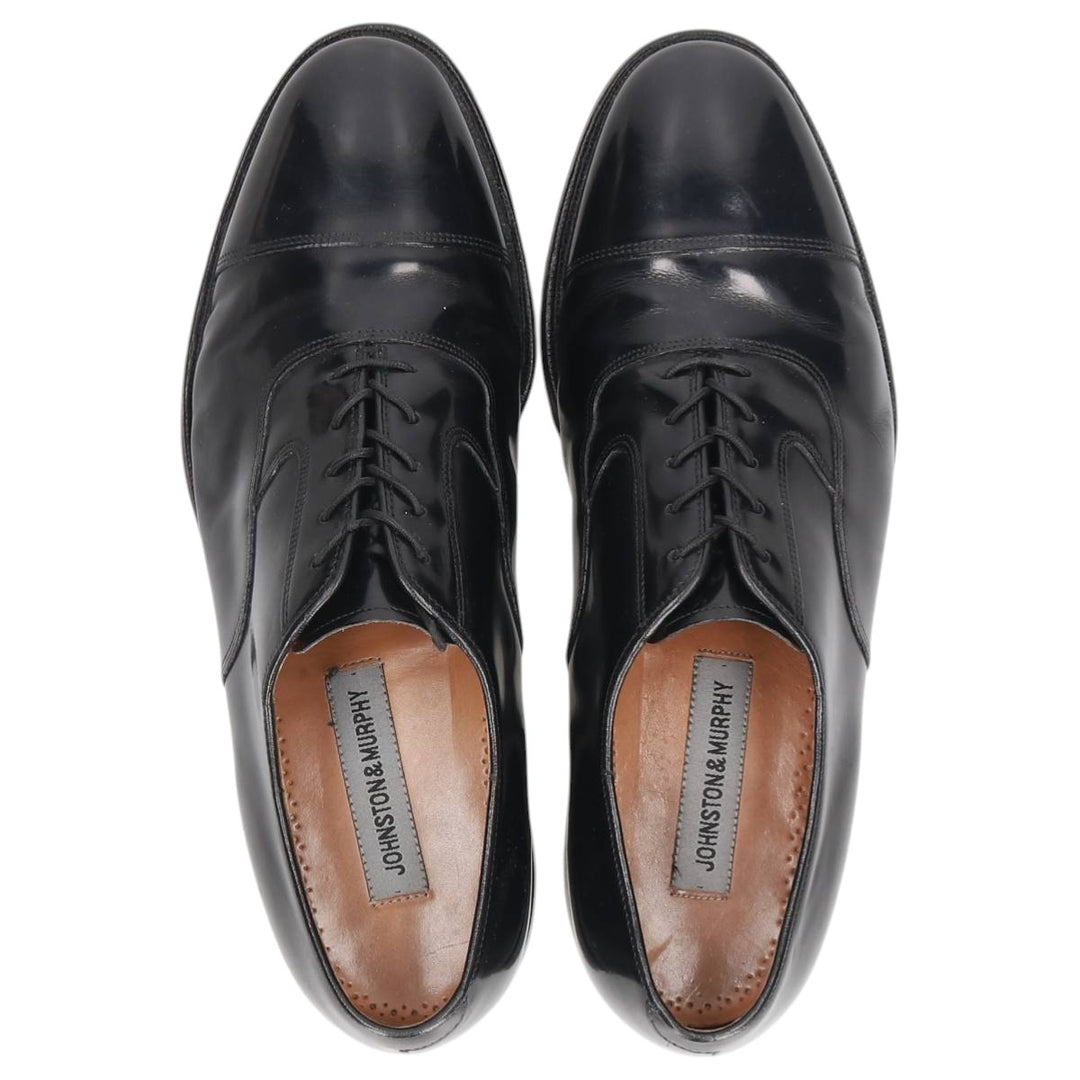 Johnston & Murphy straight-tip shoes, size 9 1/2, dark blue. Men's 27.5cm unclear black type Vintage Second Hand